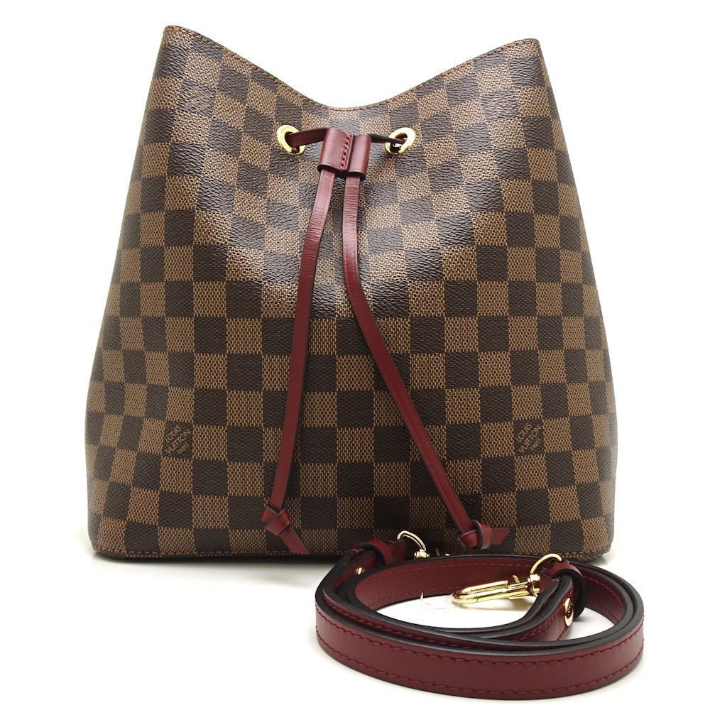 Louis Vuitton Damier NeoNoe Cherry Berry Shoulder Bag Brown